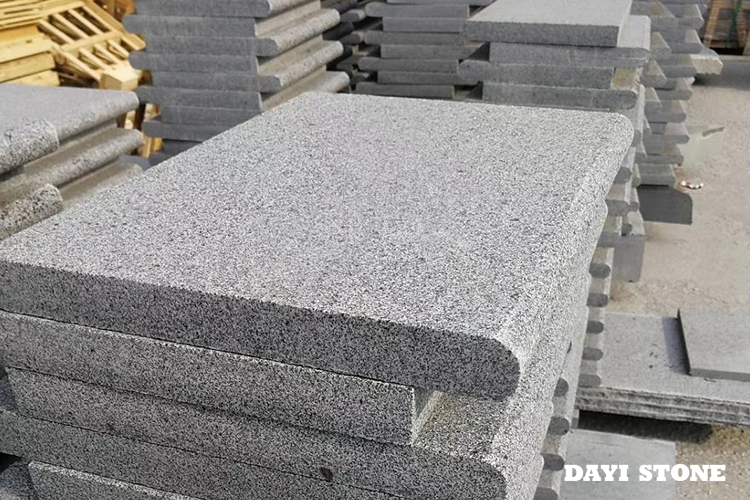 Swimming Pool Dark Grey Granite Stone G654-5 Top and front edge bullnose 50x30x3cm - Dayi Stone